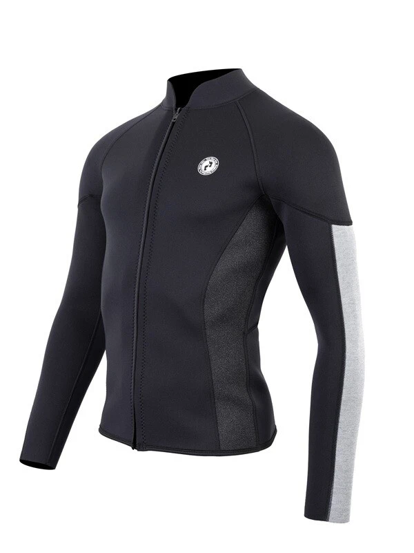 Two Bare Feet Perspective Full Zip 2.5mm Wetsuit Jacket (Black/Grey/Grey) 4 Two Bare Feet Perspective Full Zip 2.5mm Wetsuit Jacket (Black/Grey/Grey) - Image 2