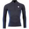 Two Bare Feet Perspective Half Zip 2.5mm Wetsuit Jacket (Black/Blue) -Dive Master Shop unisex perspective half zip jacket black blue denim 1
