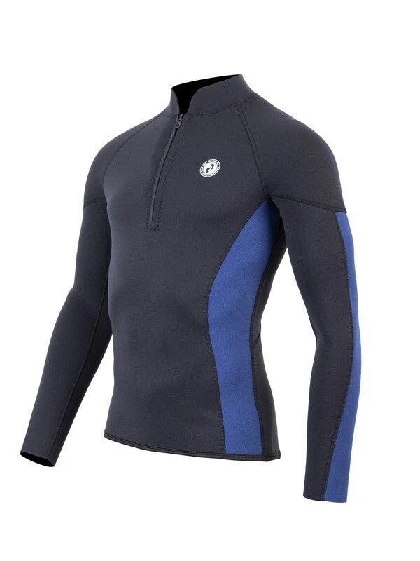 Two Bare Feet Perspective Half Zip 2.5mm Wetsuit Jacket (Black/Blue) 4 Two Bare Feet Perspective Half Zip 2.5mm Wetsuit Jacket (Black/Blue) - Image 2