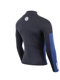 Two Bare Feet Perspective Half Zip 2.5mm Wetsuit Jacket (Black/Blue) 15 Two Bare Feet Perspective Half Zip 2.5mm Wetsuit Jacket (Black/Blue) -Dive Master Shop unisex perspective half zip jacket black blue denim 6