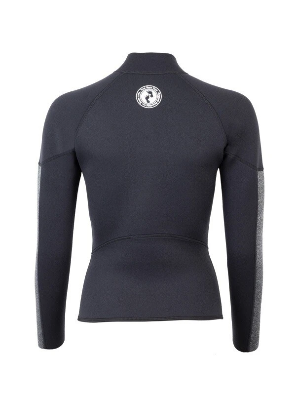 Two Bare Feet Unisex Perspective Half Zip 2.5mm Wetsuit Jacket (Black/Grey) 7 Two Bare Feet Unisex Perspective Half Zip 2.5mm Wetsuit Jacket (Black/Grey) - Image 5