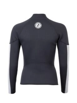 Two Bare Feet Unisex Perspective Half Zip 2.5mm Wetsuit Jacket (Black/Grey/Grey) -Dive Master Shop unisex perspective half zip jacket black grey grey 5