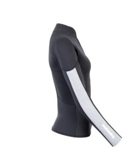 Two Bare Feet Unisex Perspective Half Zip 2.5mm Wetsuit Jacket (Black/Grey/Grey) -Dive Master Shop unisex perspective half zip jacket black grey grey 7