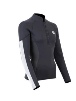 Two Bare Feet Unisex Perspective Half Zip 2.5mm Wetsuit Jacket (Black/Grey/Grey) -Dive Master Shop unisex perspective half zip jacket black grey grey 8