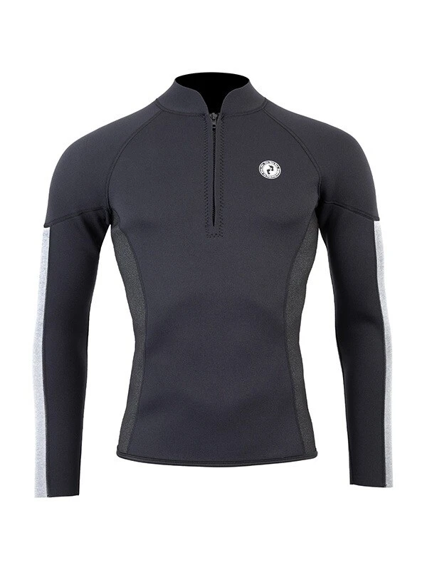 Two Bare Feet Perspective Half Zip 2.5mm Wetsuit Jacket (Black/Grey/Grey) 3 Two Bare Feet Perspective Half Zip 2.5mm Wetsuit Jacket (Black/Grey/Grey)