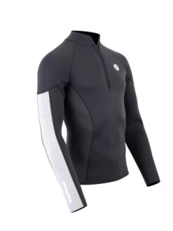 Two Bare Feet Perspective Half Zip 2.5mm Wetsuit Jacket (Black/Grey/Grey) 17 Two Bare Feet Perspective Half Zip 2.5mm Wetsuit Jacket (Black/Grey/Grey) -Dive Master Shop unisex perspective halfzip jacket black grey grey 8 6