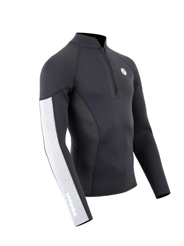Two Bare Feet Perspective Half Zip 2.5mm Wetsuit Jacket (Black/Grey/Grey) 10 Two Bare Feet Perspective Half Zip 2.5mm Wetsuit Jacket (Black/Grey/Grey) - Image 8