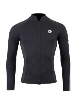 Two Bare Feet Perspective Full Zip 2.5mm Wetsuit Jacket & Shorts Set (Black/Grey/Grey) -Dive Master Shop utin8f x