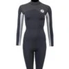 Two Bare Feet Womens Aspect Fleece Lined Zipless Thermal 2.5mm Superstretch Wetsuit Top & Shorts Set (Black/Grey/Grey) -Dive Master Shop w6f57b f
