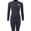 Two Bare Feet Womens Aspect Fleece Lined Zipless Thermal 2.5mm Superstretch Wetsuit Top & Shorts Set (Black) -Dive Master Shop w8d7v6 z