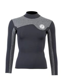 Two Bare Feet Womens Aspect Fleece Lined Zipless Thermal 2.5mm Superstretch Wetsuit Top & Pants Set (Black/Grey) -Dive Master Shop w8rqs7 z