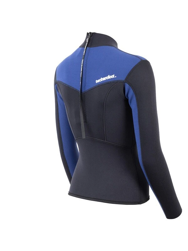 Two Bare Feet Womens Aspect Back Zip 2.5mm Wetsuit Jacket (Black/Blue) 8 Two Bare Feet Womens Aspect Back Zip 2.5mm Wetsuit Jacket (Black/Blue) - Image 6
