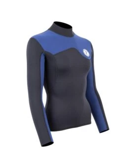 Two Bare Feet Womens Aspect Back Zip 2.5mm Wetsuit Jacket (Black/Blue) 17 Two Bare Feet Womens Aspect Back Zip 2.5mm Wetsuit Jacket (Black/Blue) -Dive Master Shop womens aspect back zip jacket black blue denim 8