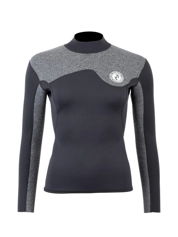 Two Bare Feet Womens Aspect Back Zip 2.5mm Wetsuit Jacket (Black/Grey) 3 Two Bare Feet Womens Aspect Back Zip 2.5mm Wetsuit Jacket (Black/Grey)