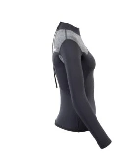 Two Bare Feet Womens Aspect Back Zip 2.5mm Wetsuit Jacket (Black/Grey) 16 Two Bare Feet Womens Aspect Back Zip 2.5mm Wetsuit Jacket (Black/Grey) -Dive Master Shop womens aspect back zip jacket black delta 7