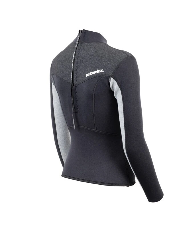 Two Bare Feet Womens Aspect Back Zip 2.5mm Wetsuit Jacket (Black/Grey/Grey) 8 Two Bare Feet Womens Aspect Back Zip 2.5mm Wetsuit Jacket (Black/Grey/Grey) - Image 6