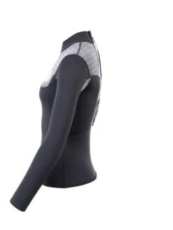 Two Bare Feet Womens Aspect Back Zip 2.5mm Wetsuit Jacket (Black/Grey Stripes) -Dive Master Shop womens aspect back zip jacket black grey 3