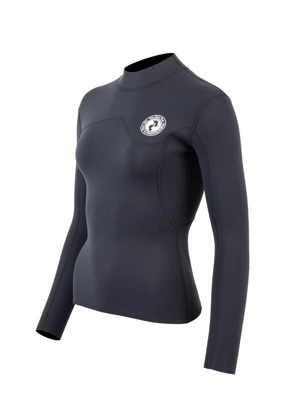 Two Bare Feet Womens Aspect Fleece Lined Zipless Thermal 2.5mm Superstretch Wetsuit Top (Black) 4 Two Bare Feet Womens Aspect Fleece Lined Zipless Thermal 2.5mm Superstretch Wetsuit Top (Black) - Image 2