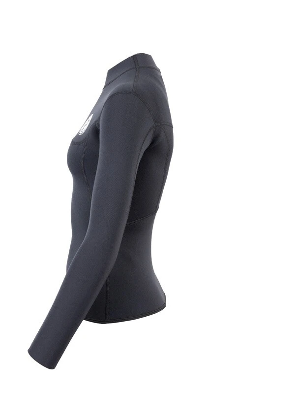 Two Bare Feet Womens Aspect Fleece Lined Zipless Thermal 2.5mm Superstretch Wetsuit Top (Black) 5 Two Bare Feet Womens Aspect Fleece Lined Zipless Thermal 2.5mm Superstretch Wetsuit Top (Black) - Image 3