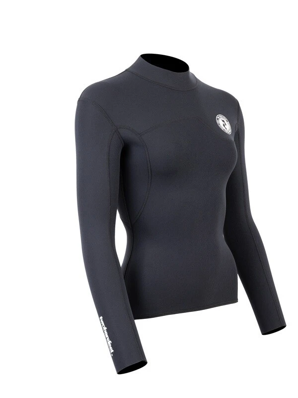 Two Bare Feet Womens Aspect Fleece Lined Zipless Thermal 2.5mm Superstretch Wetsuit Top (Black) 10 Two Bare Feet Womens Aspect Fleece Lined Zipless Thermal 2.5mm Superstretch Wetsuit Top (Black) - Image 8
