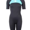 Two Bare Feet Flare 2.5mm Womens Superstretch Shorty Wetsuit (Mint) 2 Two Bare Feet Flare 2.5mm Womens Superstretch Shorty Wetsuit (Mint) -Dive Master Shop womens flare shorty mint 1