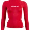 Two Bare Feet Unisex Long Sleeve Rash Vest (Red) 1 Two Bare Feet Unisex Long Sleeve Rash Vest (Red) -Dive Master Shop womens long sleeve red 1
