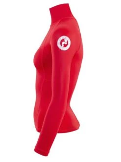 Two Bare Feet Unisex Long Sleeve Rash Vest (Red) 12 Two Bare Feet Unisex Long Sleeve Rash Vest (Red) -Dive Master Shop womens long sleeve red 3