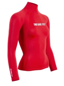 Two Bare Feet Unisex Long Sleeve Rash Vest (Red) 17 Two Bare Feet Unisex Long Sleeve Rash Vest (Red) -Dive Master Shop womens long sleeve red 8