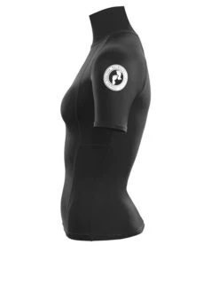 Two Bare Feet Unisex Short Sleeve Rash Vest (Black) -Dive Master Shop womens short sleeve black 3