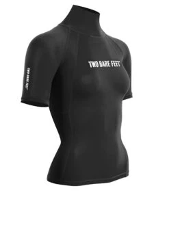 Two Bare Feet Unisex Short Sleeve Rash Vest (Black) -Dive Master Shop womens short sleeve black 8