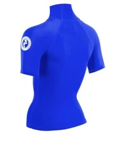 Two Bare Feet Unisex Short Sleeve Rash Vest (Blue) 13 Two Bare Feet Unisex Short Sleeve Rash Vest (Blue) -Dive Master Shop womens short sleeve blue 4