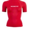Two Bare Feet Unisex Short Sleeve Rash Vest (Red) -Dive Master Shop womens short sleeve red 1 1