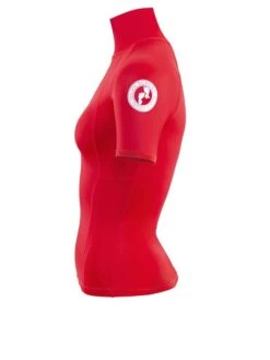 Two Bare Feet Unisex Short Sleeve Rash Vest (Red) 12 Two Bare Feet Unisex Short Sleeve Rash Vest (Red) -Dive Master Shop womens short sleeve red 3 1