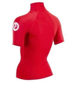 Two Bare Feet Unisex Short Sleeve Rash Vest (Red) 13 Two Bare Feet Unisex Short Sleeve Rash Vest (Red) -Dive Master Shop womens short sleeve red 4 1