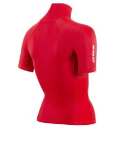 Two Bare Feet Unisex Short Sleeve Rash Vest (Red) 15 Two Bare Feet Unisex Short Sleeve Rash Vest (Red) -Dive Master Shop womens short sleeve red 6 1