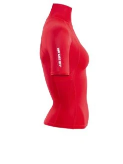 Two Bare Feet Unisex Short Sleeve Rash Vest (Red) 16 Two Bare Feet Unisex Short Sleeve Rash Vest (Red) -Dive Master Shop womens short sleeve red 7 1