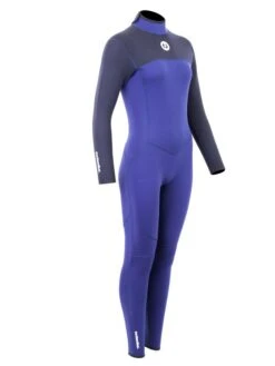 Two Bare Feet Thunderclap 5/4mm Womens Winter Wetsuit (Navy) -Dive Master Shop womens thunderclap 4.3 navy 8