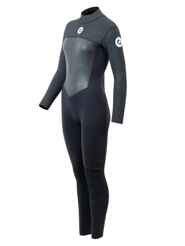 Two Bare Feet Thunderclap Pro 3/2mm Womens Wetsuit (Black/Dark Grey) 4 Two Bare Feet Thunderclap Pro 3/2mm Womens Wetsuit (Black/Dark Grey) - Image 2