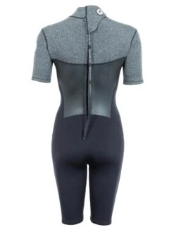 Two Bare Feet Thunderclap Pro 3/2mm Womens Shorty Wetsuit (Black/Delta Grey) -Dive Master Shop womens thunderclap pro shorty delta 5