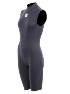Two Bare Feet Thunderclap 2.5mm Womens Sleeveless Shorty Wetsuit (Black) -Dive Master Shop womens thunderclap sleeveless shorty wetsuit 2 2