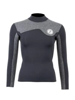 Two Bare Feet Womens Aspect Fleece Lined Zipless Thermal 2.5mm Superstretch Wetsuit Top & Hotpants Set (Black/Grey) 14 Two Bare Feet Womens Aspect Fleece Lined Zipless Thermal 2.5mm Superstretch Wetsuit Top & Hotpants Set (Black/Grey) -Dive Master Shop wswyss 0 1