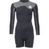 Two Bare Feet Womens Aspect Fleece Lined Zipless Thermal 2.5mm Superstretch Wetsuit Top & Hotpants Set (Black/Grey) -Dive Master Shop wswyss 4 1