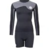 Two Bare Feet Womens Aspect Back Zip 2.5mm Wetsuit Jacket & Hotpants Set (Black/Grey Stripes) -Dive Master Shop wv52mz 1