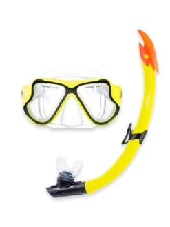 X-Dive Silicone Mask & Snorkel 2pc Set (Yellow / Clear)