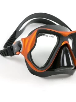 X-Dive Silicone Mask (Orange / Black) -Dive Master Shop xdive mask orange black 02